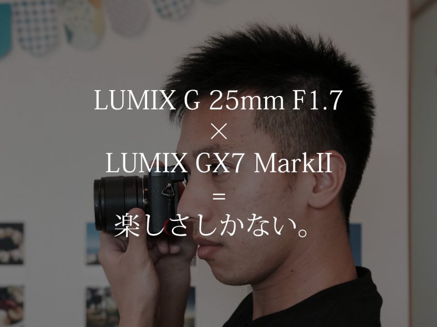 LUMIX G 25mm F1.7 と GX7 MarkII の組み合わせは初心者にとって